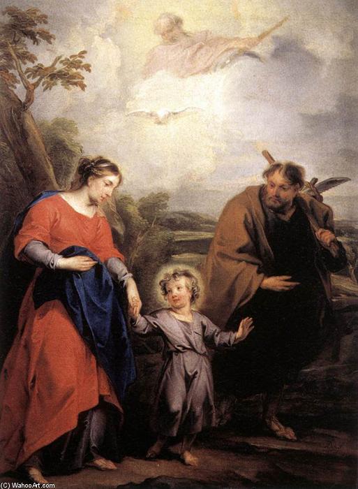 Order Paintings Reproductions Holy Family and Trinity, 1726 by Jacob De Wit (1695-1754, Netherlands) | ArtsDot.com