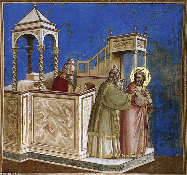 Buy Museum Art Reproductions No. 1 Scenes from the Life of Joachim: 1. Rejection of Joachim`s Sacrifice, 1304 by Giotto Di Bondone (1267-1337, Italy) | ArtsDot.com