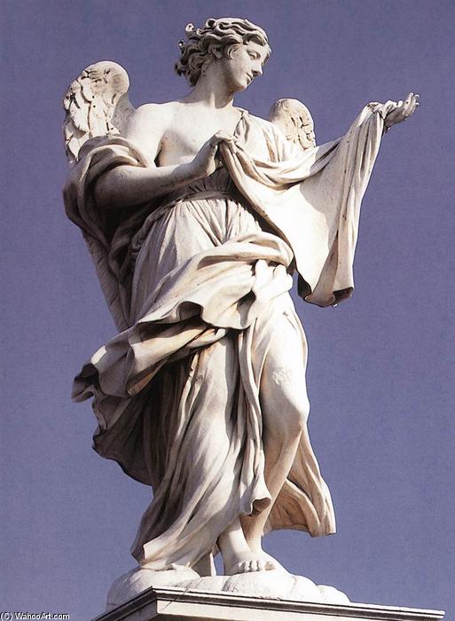 Buy Museum Art Reproductions Angel with the Sudarium, 1668 by Cosimo Fancelli (1620-1688, Italy) | ArtsDot.com