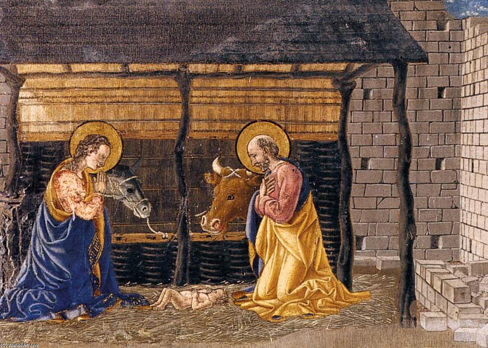 Order Paintings Reproductions Nativity and Adoration of the Magi (detail) (10), 1457 by Giovanni Di Francesco Del Cervelliera (1412-1459, Italy) | ArtsDot.com