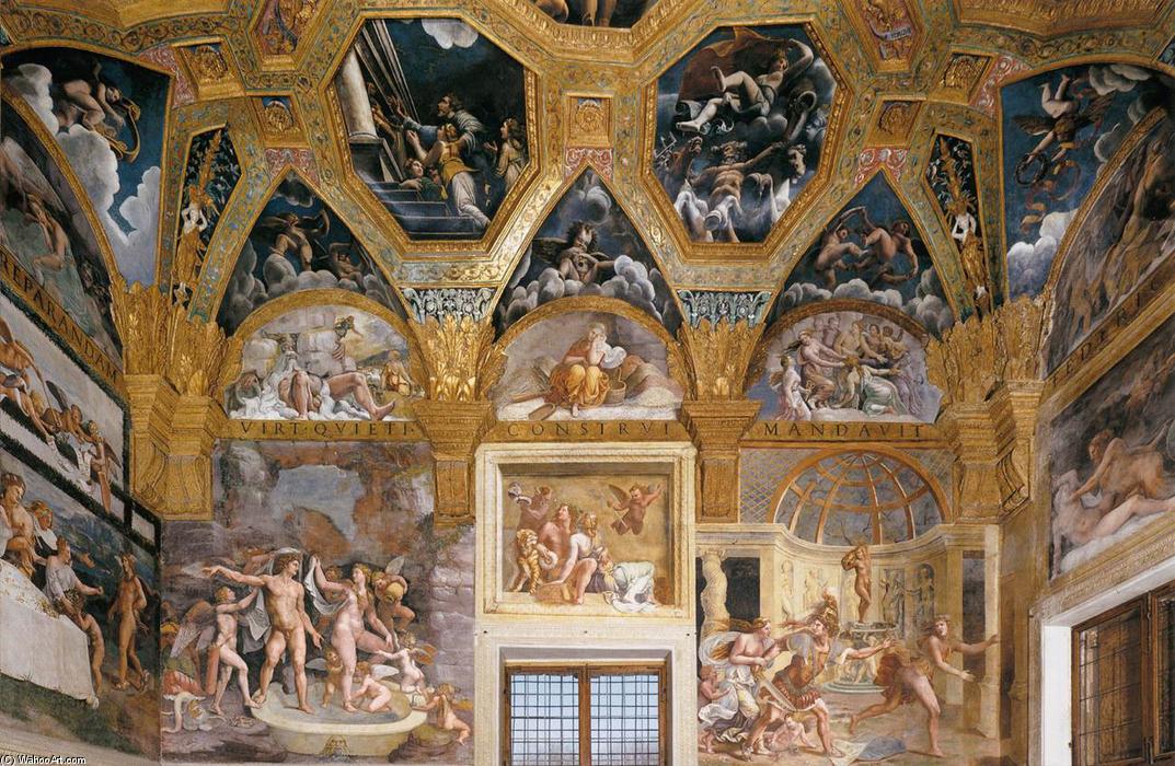 Order Art Reproductions View of the Sala di Psiche (north wall), 1526 by Giulio Romano (1499-1546, Italy) | ArtsDot.com