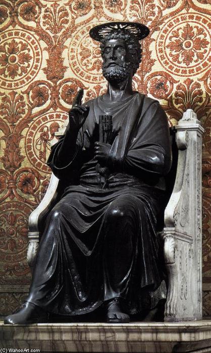 Order Oil Painting Replica The Statue of Saint Peter, 1300 by Arnolfo Di Cambio (1245-1310, Italy) | ArtsDot.com