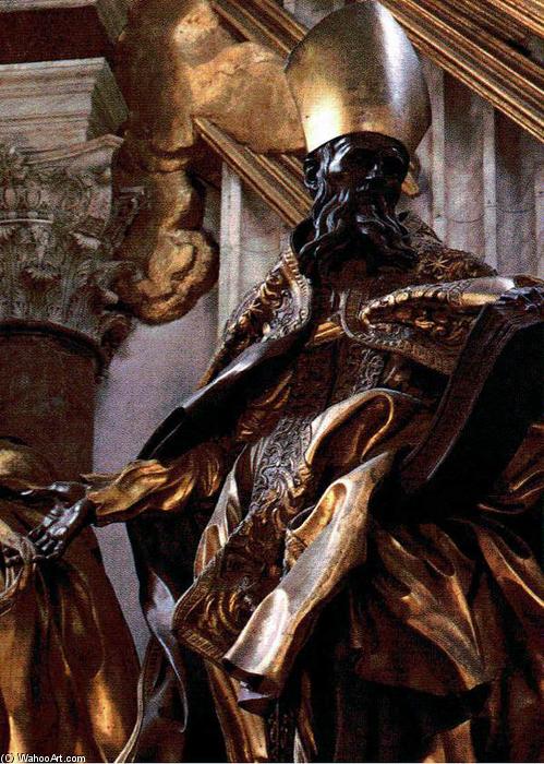 Pedir Reproducciones De Arte Estatua de San Agustín de Gian Lorenzo Bernini (1598-1680, Italy) | ArtsDot.com