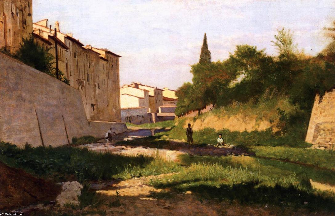 Order Paintings Reproductions The Mugnone by Odoardo Borrani (1833-1905, Italy) | ArtsDot.com