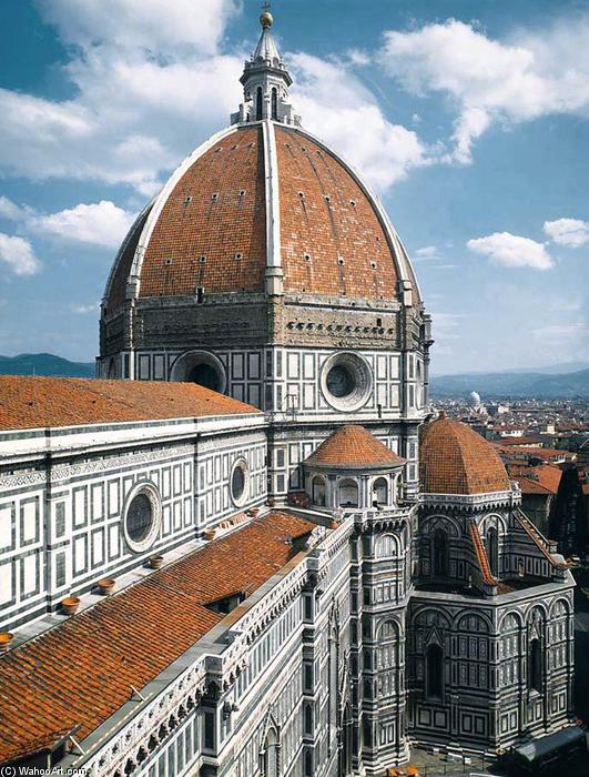 Order Paintings Reproductions Dome of the Cathedral, 1420 by Filippo Brunelleschi (1377-1446, Italy) | ArtsDot.com