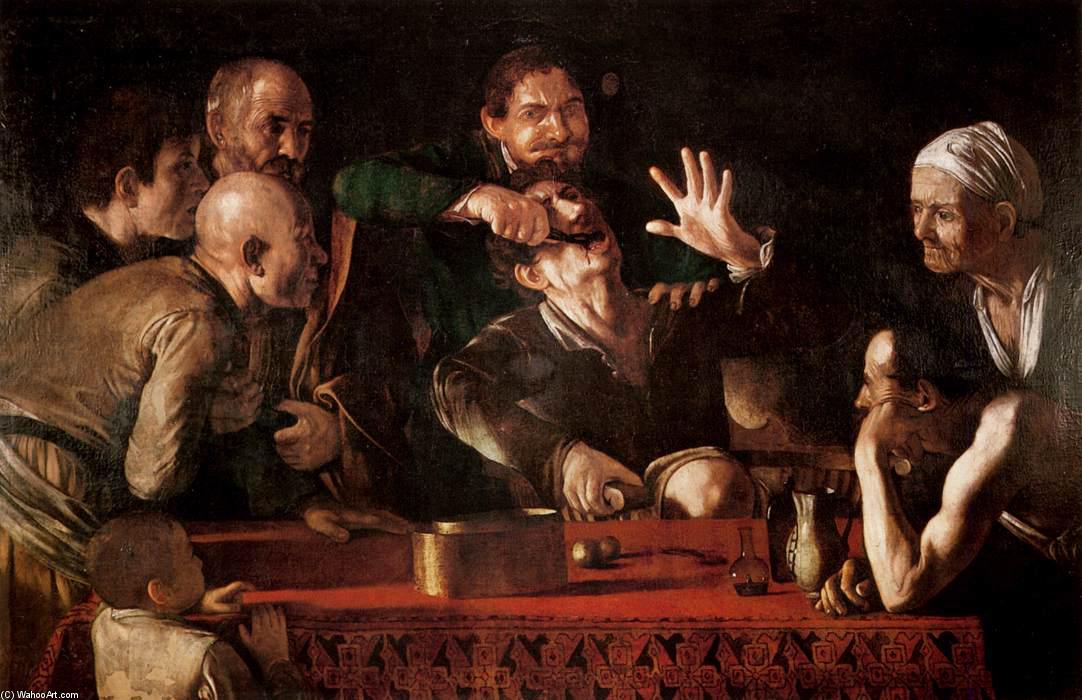 Order Oil Painting Replica The Toothpuller, 1608 by Caravaggio (Michelangelo Merisi) (1571-1610, Spain) | ArtsDot.com