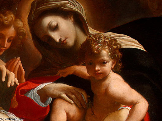 Order Paintings Reproductions The Dream of Saint Catherine of Alexandria (detail), 1593 by Lodovico Carracci (1555-1619, Italy) | ArtsDot.com