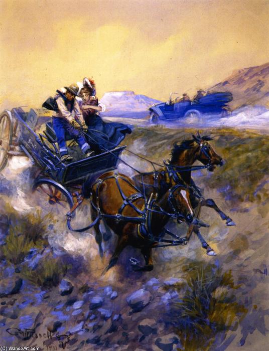 Order Paintings Reproductions Life Saver, 1910 by Charles Marion Russell (1864-1926, United States) | ArtsDot.com