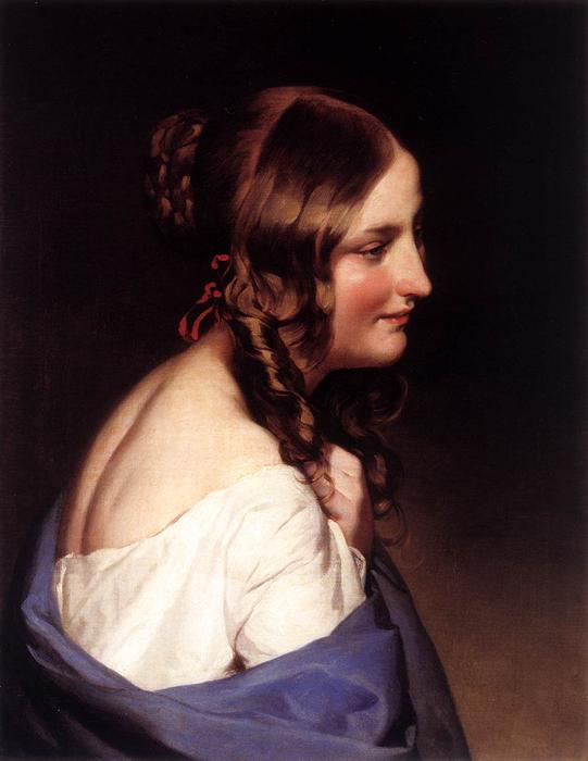 Order Artwork Replica Likeness of a Girl, 1837 by Friedrich Ritter Von Amerling (1803-1887) | ArtsDot.com