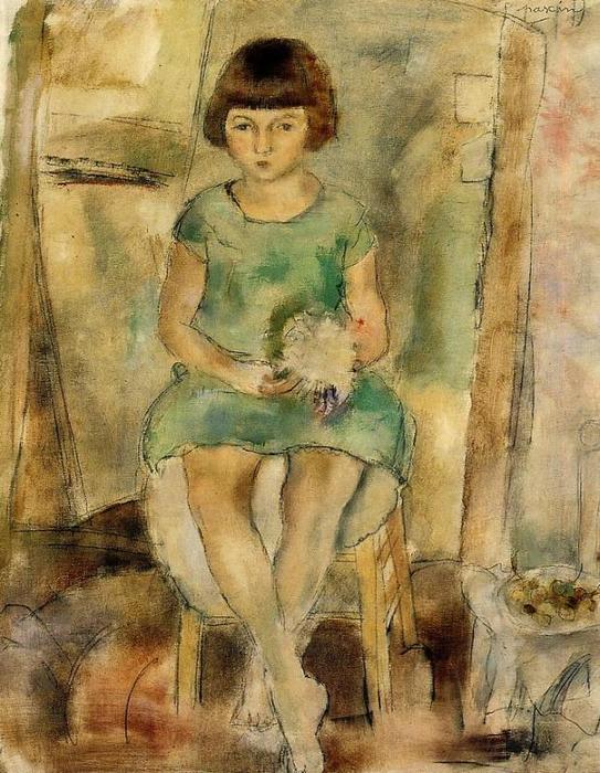 Buy Museum Art Reproductions Little Girl, 1927 by Julius Mordecai Pincas (1885-1930, Bulgaria) | ArtsDot.com