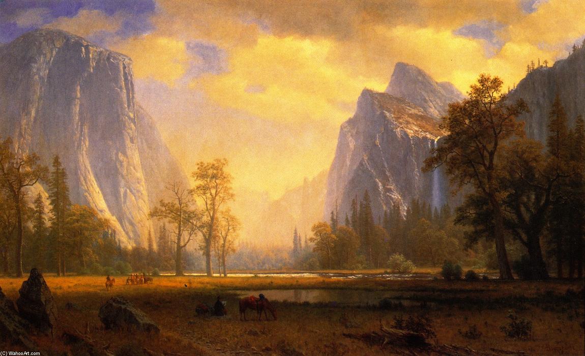 Order Oil Painting Replica Looking up the Yosemite Valley, 1863 by Albert Bierstadt (1830-1902, Germany) | ArtsDot.com