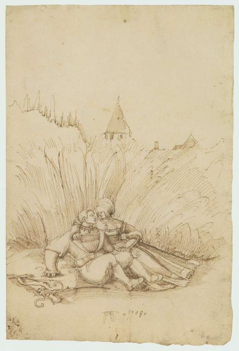 Order Artwork Replica Lovers in a Hay Field, 1508 by Albrecht Altdorfer (1480-1538, Germany) | ArtsDot.com