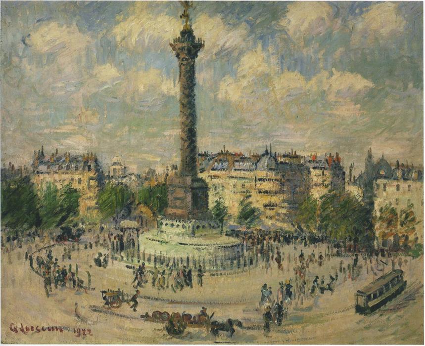 Order Paintings Reproductions La Place de la Bastille, 1924 by Gustave Loiseau (1865-1935, France) | ArtsDot.com