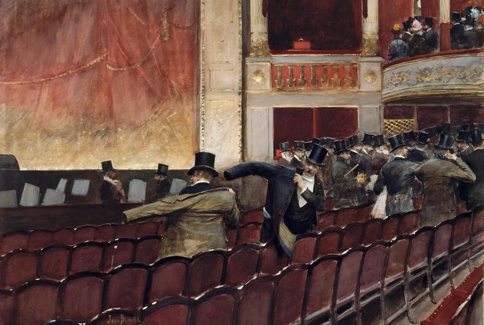 Order Oil Painting Replica La sortie de théâtre by Jean Georges Béraud (1849-1936, France) | ArtsDot.com