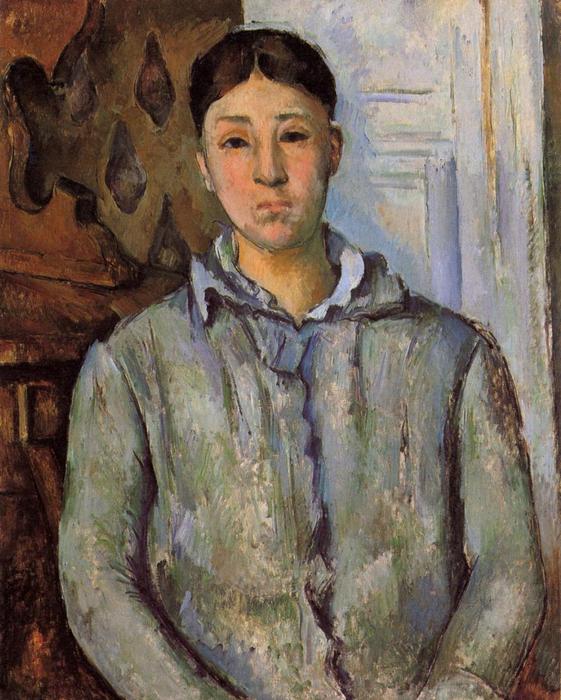 Order Oil Painting Replica Madame Cezanne in Blue (also known as sant van victoria), 1904 by Paul Cezanne (1839-1906, France) | ArtsDot.com