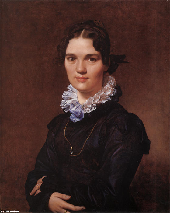 Order Paintings Reproductions Mademoiselle Jeanne Gonin, 1821 by Jean Auguste Dominique Ingres (1780-1867, France) | ArtsDot.com