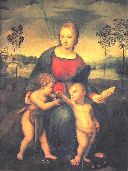 Buy Museum Art Reproductions Madonna with Goldfinch, 1506 by Raphael (Raffaello Sanzio Da Urbino) (1483-1520, Italy) | ArtsDot.com