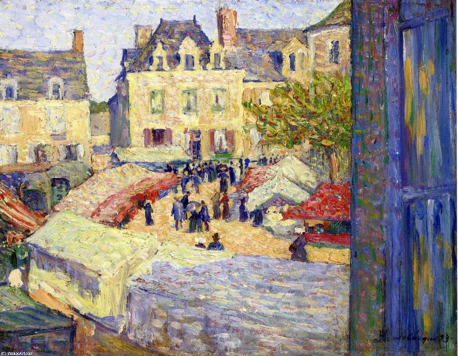 Order Paintings Reproductions Market Place, 1893 by Henri Lebasque (1865-1937, France) | ArtsDot.com