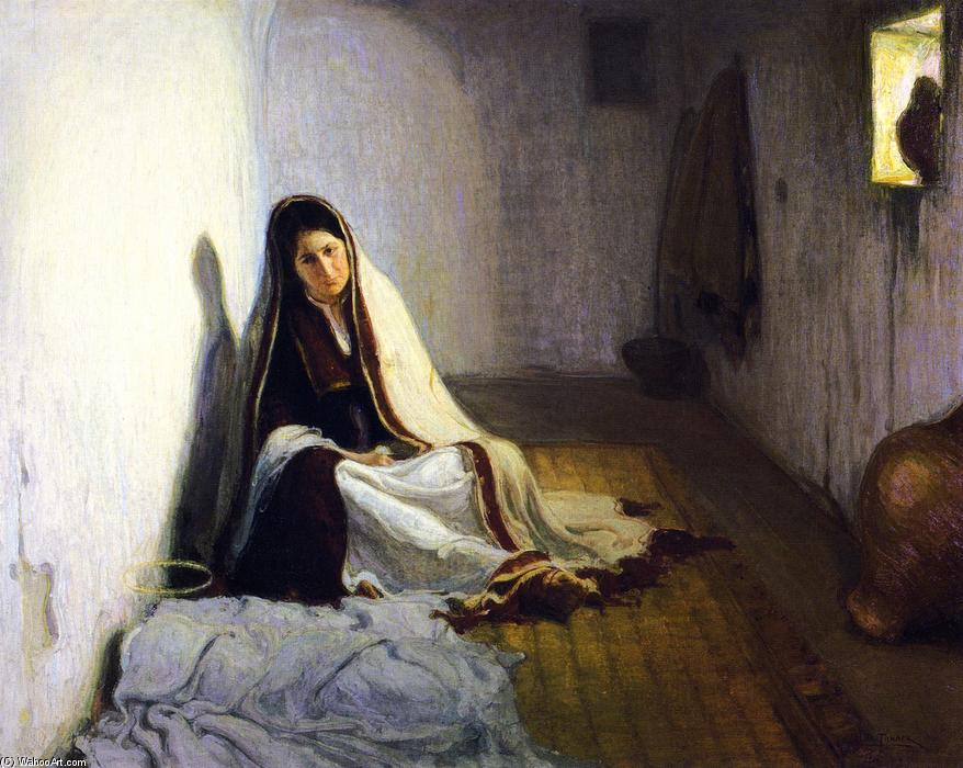 順序 手描き油絵 メアリー, 1900 バイ Henry Ossawa Tanner (1859-1937, United States) | ArtsDot.com