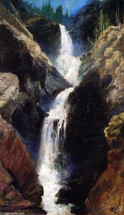 Buy Museum Art Reproductions Mary`s Veil, A Waterfall in Utah, 1873 by Thomas Moran (1837-1926, United Kingdom) | ArtsDot.com