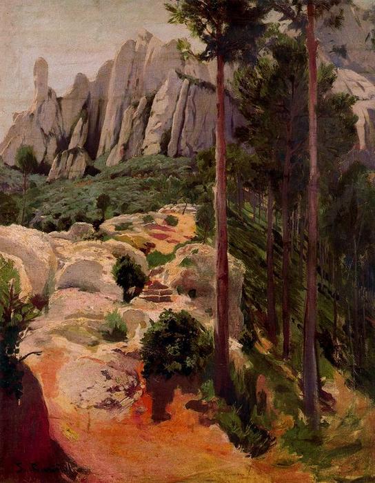 Buy Museum Art Reproductions Monserrat by Santiago Rusiñol Prats (1861-1931, Spain) | ArtsDot.com