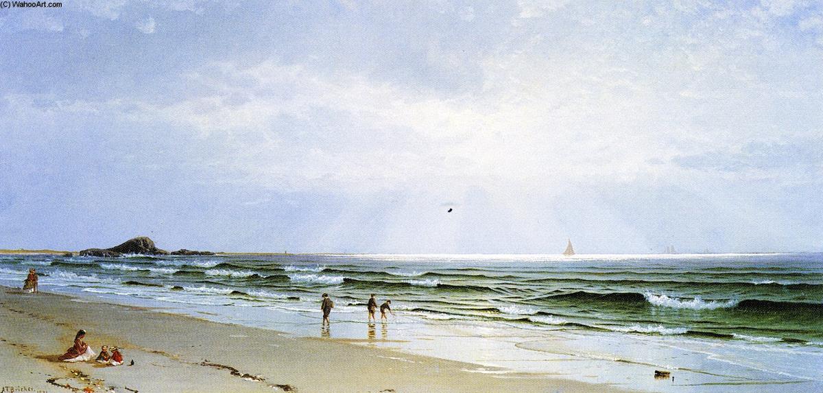 Buy Museum Art Reproductions Morning at Narragansett, The Turn of the Tide, 1871 by Alfred Thompson Bricher (1837-1908, United States) | ArtsDot.com