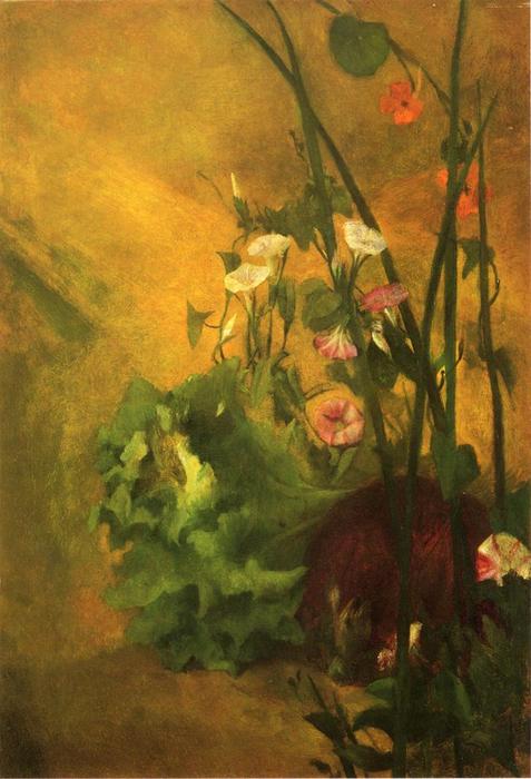 Buy Museum Art Reproductions Morning Glories and Eggplant, 1865 by John La Farge (1835-1910, United States) | ArtsDot.com