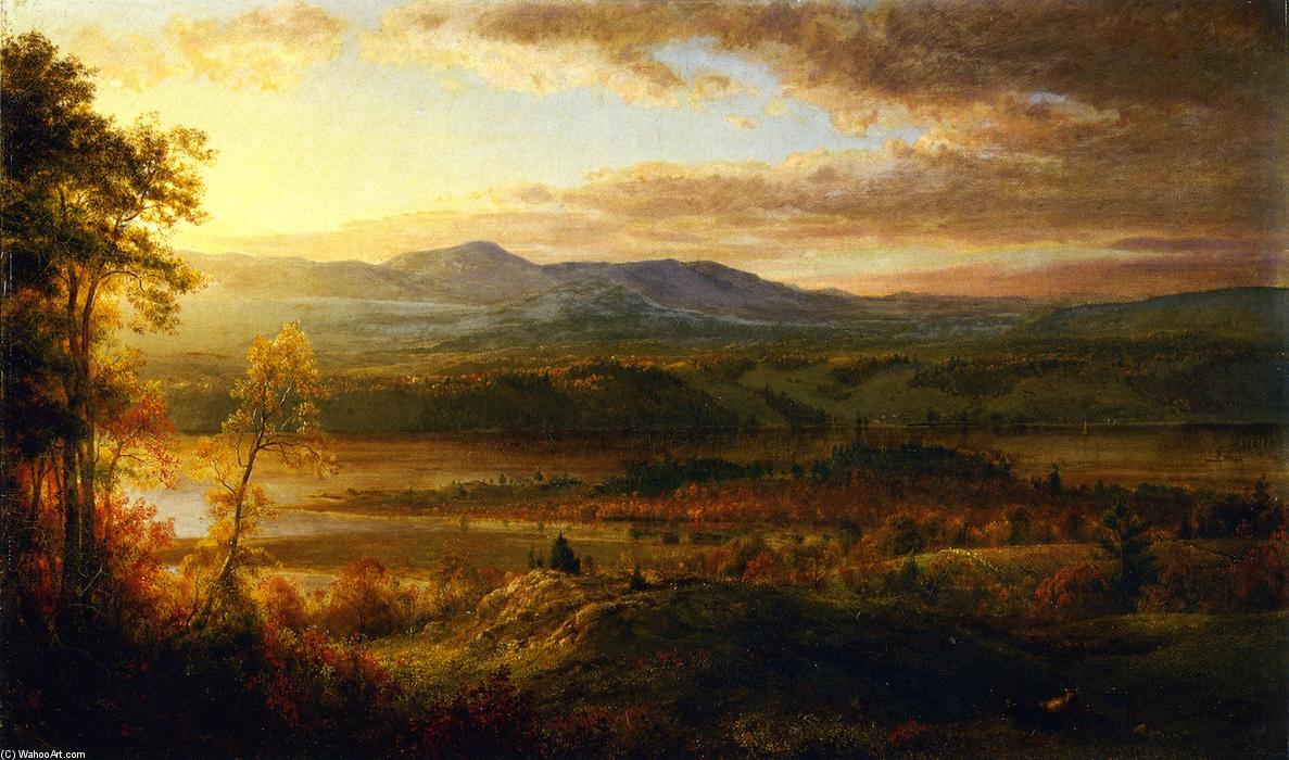 Order Art Reproductions Mountains from the Home of the Artist, 1871 by Frederic Edwin Church (1826-1900, United States) | ArtsDot.com