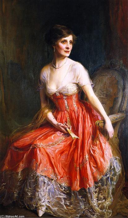Order Oil Painting Replica Mrs. Archie Graham, née Dorothy Shuttleworth, 1917 by Philip Alexius De Laszlo (1869-1937) | ArtsDot.com
