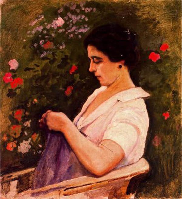 Order Artwork Replica Mujer Sentada by Cecilio Pla Y Gallardo (1860-1934, Spain) | ArtsDot.com