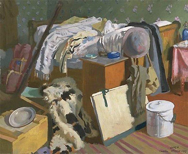 Order Paintings Reproductions My Workroom at Cassel, 1917 by William Newenham Montague Orpen | ArtsDot.com