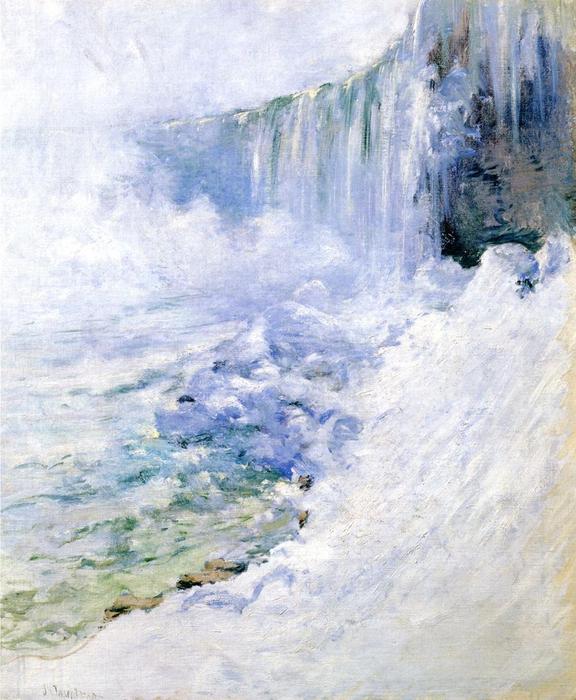 Order Paintings Reproductions Niagara in Winter, 1893 by John Henry Twachtman (1853-1902, United States) | ArtsDot.com