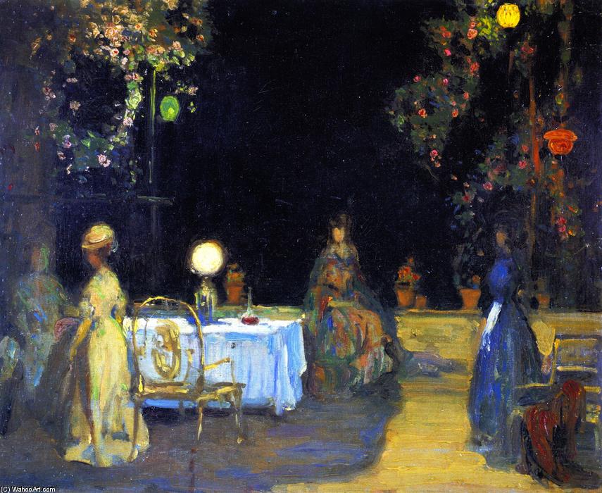 顺序 藝術再現 在西班牙花园的夜晚, 1895 通过 Charles Edward Conder (1868-1909, United Kingdom) | ArtsDot.com