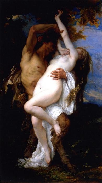 Order Art Reproductions Nymph Abducted by a Faun, 1861 by Alexandre Cabanel (1875-1889, France) | ArtsDot.com