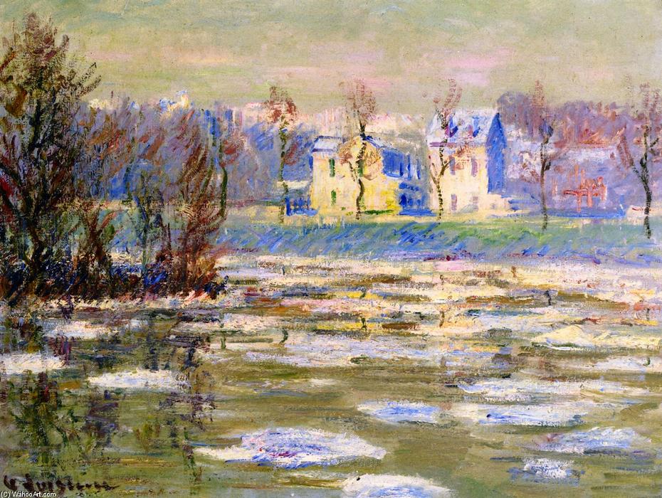 Order Paintings Reproductions The Oise in Winter by Gustave Loiseau (1865-1935, France) | ArtsDot.com