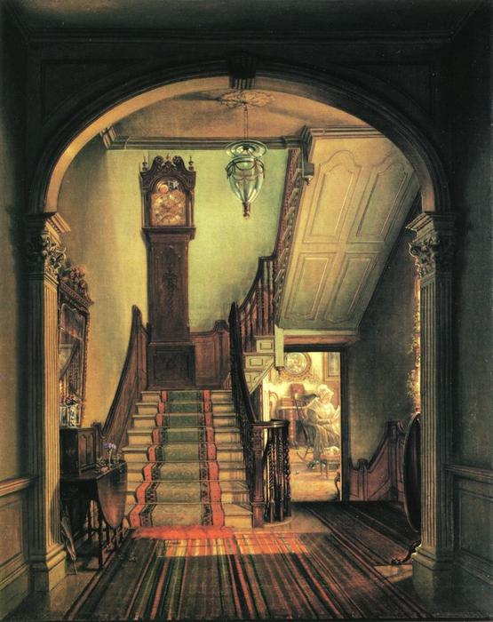 Order Art Reproductions The Old Clock on the Stairs, 1868 by Edward Lamson Henry (1841-1919, United States) | ArtsDot.com