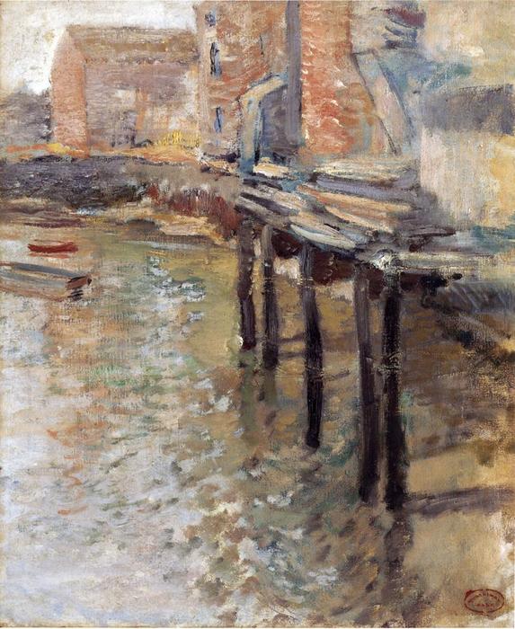 Buy Museum Art Reproductions The Old Mill at Cos Cob, 1900 by John Henry Twachtman (1853-1902, United States) | ArtsDot.com