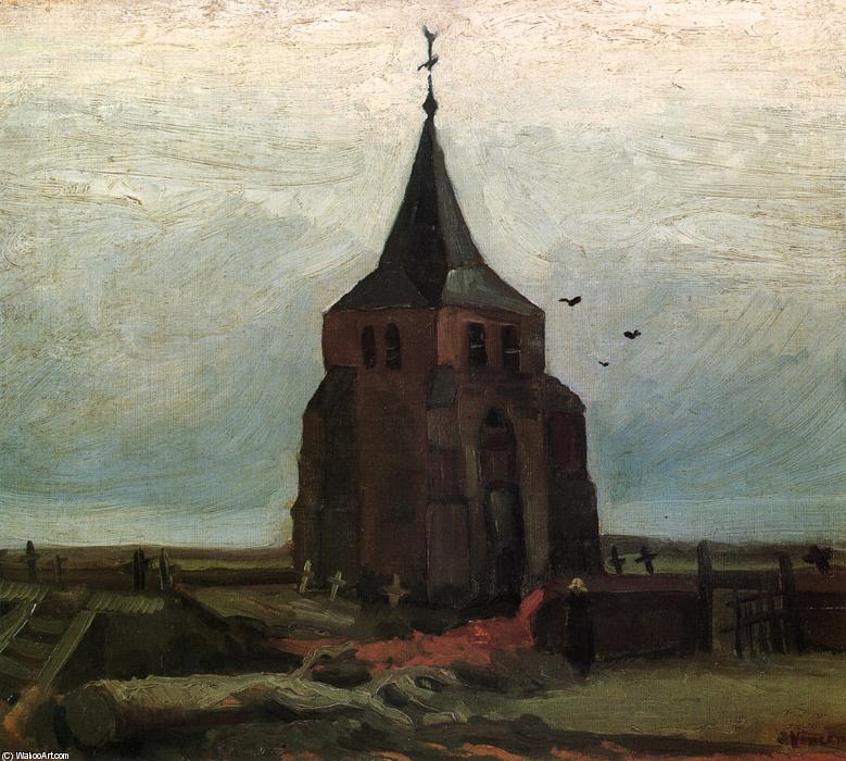 Buy Museum Art Reproductions The Old Tower, 1884 by Vincent Van Gogh (1853-1890, Netherlands) | ArtsDot.com