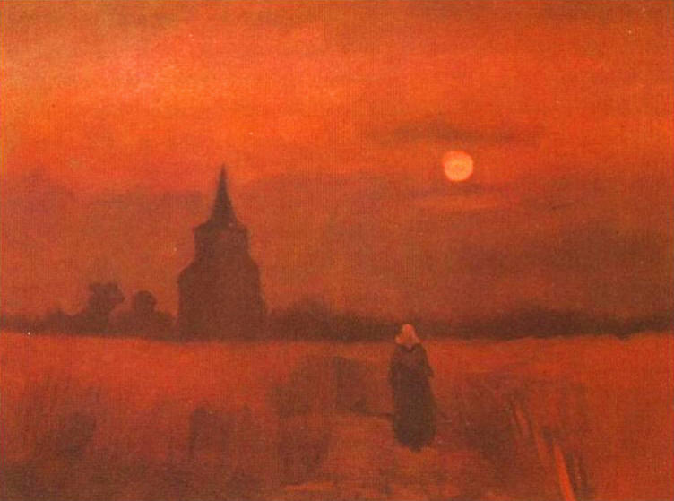 Order Oil Painting Replica The Old Tower in the Fields, 1884 by Vincent Van Gogh (1853-1890, Netherlands) | ArtsDot.com