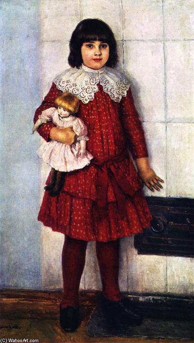 Buy Museum Art Reproductions Olga, the Artist`s Daughter, with a Doll, 1888 by Vasili Ivanovich Surikov (1848-1916, Russia) | ArtsDot.com