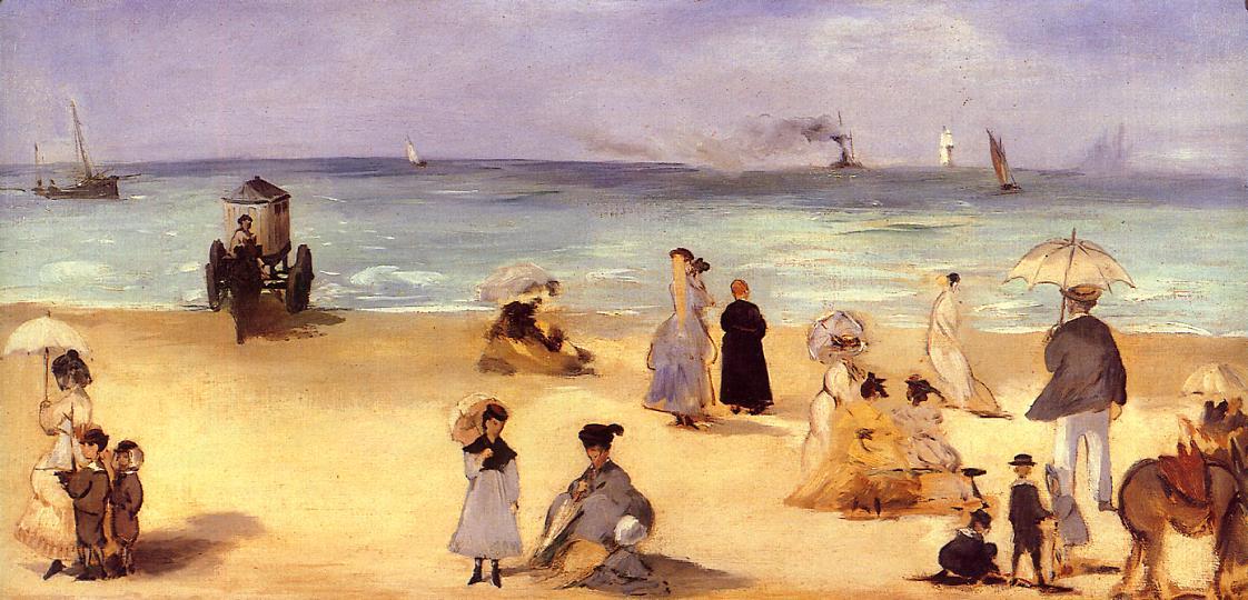 Order Oil Painting Replica On the Beach at Boulogne, 1869 by Edouard Manet (1832-1883, France) | ArtsDot.com