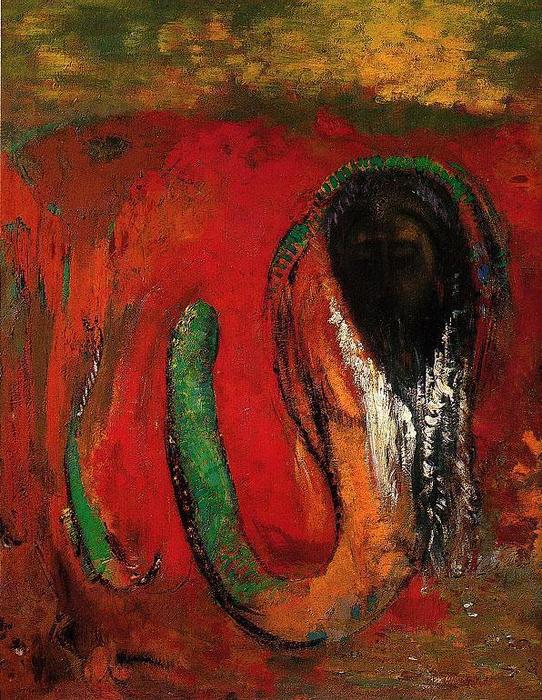 Order Oil Painting Replica Onnes (also known as Christ and the Serpent), 1907 by Odilon Redon (1840-1916, France) | ArtsDot.com