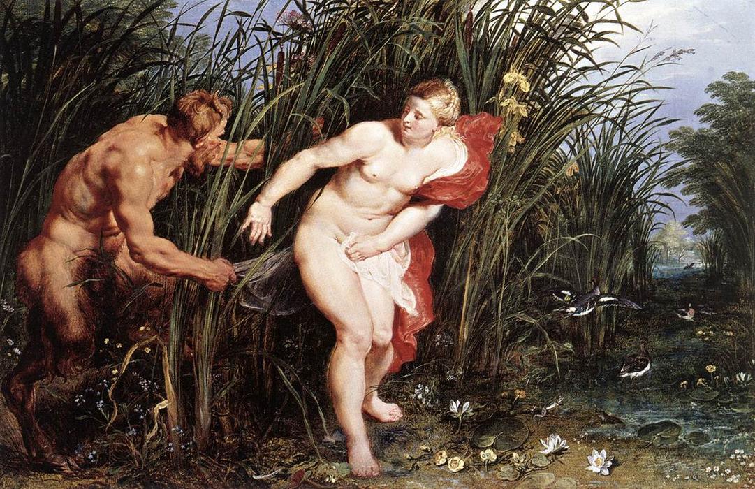 顺序 油畫 Pan and Syrinx 。, 1619 通过 Peter Paul Rubens (1577-1640, Germany) | ArtsDot.com