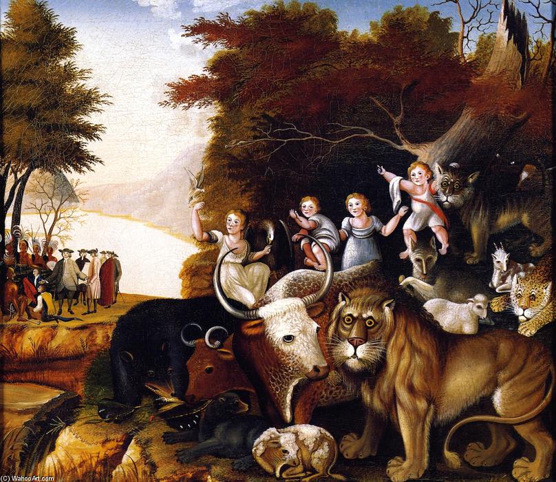 Order Paintings Reproductions Peaceable Kingdom (33), 1835 by Edward Hicks (1780-1849, United States) | ArtsDot.com