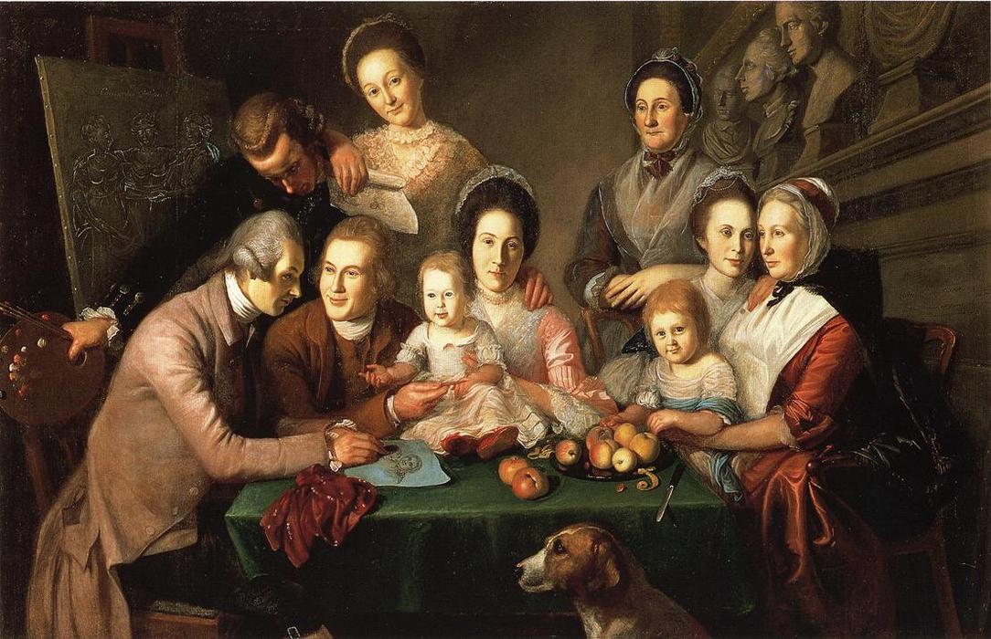 Order Oil Painting Replica The Peale Family, 1771 by Charles Willson Peale (1741-1827, United Kingdom) | ArtsDot.com