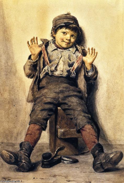 Order Oil Painting Replica Perfectly Happy, 1885 by John George Brown (1831-1913, United Kingdom) | ArtsDot.com
