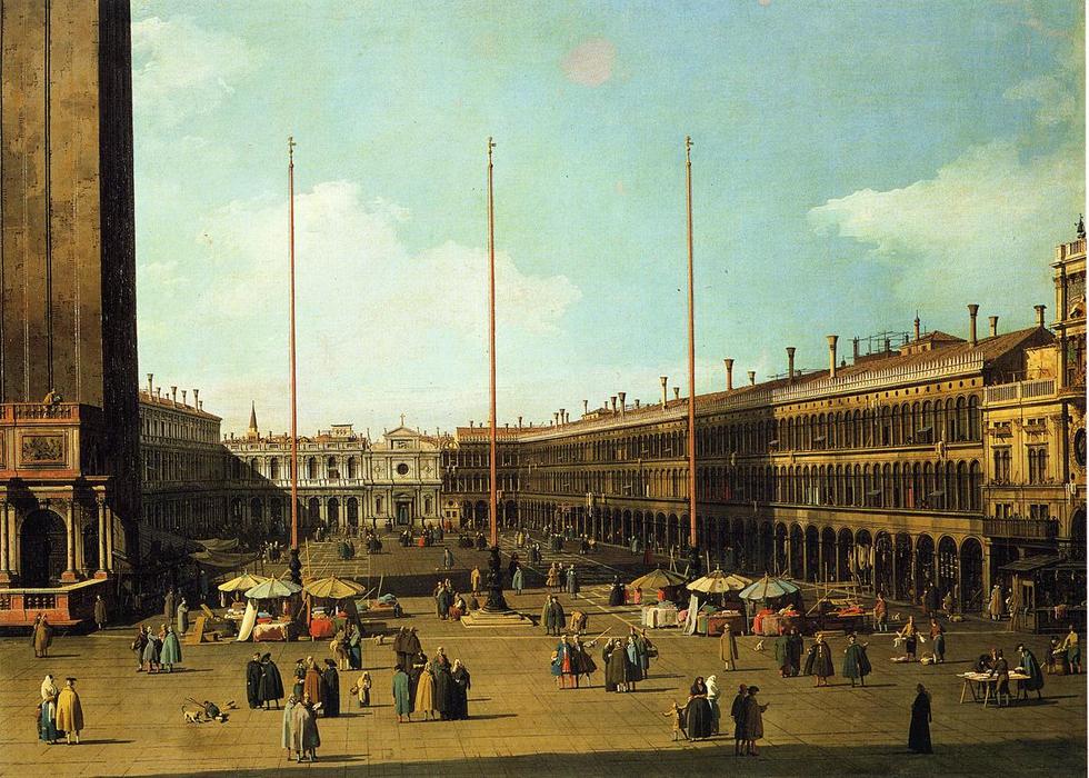 Order Artwork Replica Piazza San Marco, Looking Towards San Geminiano, 1737 by Giovanni Antonio Canal (Canaletto) (1730-1768, Italy) | ArtsDot.com
