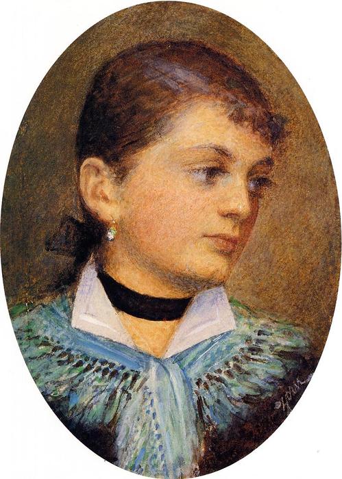 Order Artwork Replica Portrait of Agusta Holzer, 1879 by Anders Leonard Zorn (1860-1920, Sweden) | ArtsDot.com