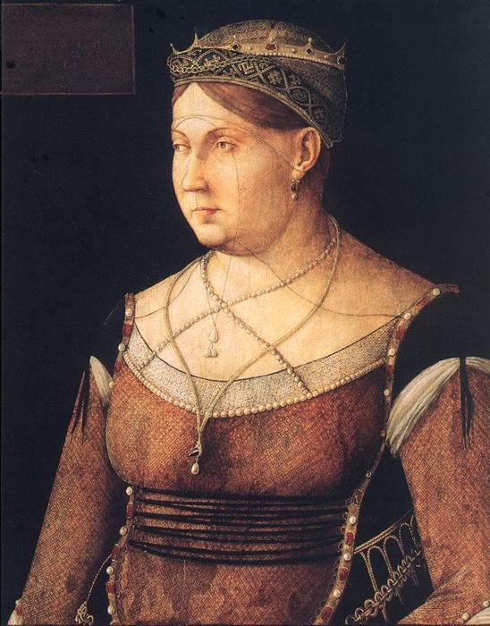 Buy Museum Art Reproductions Portrait of Catharina Cornaro, Queen of Cyprus, 1500 by Gentile Bellini (1429-1507, Italy) | ArtsDot.com