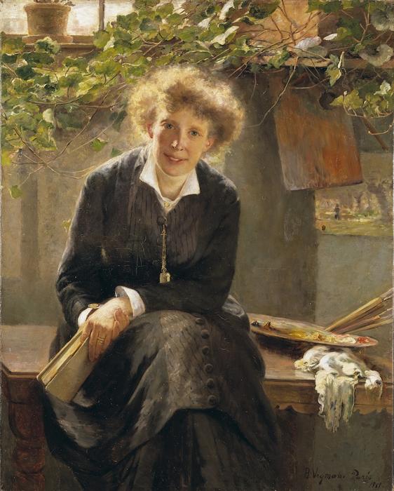 Order Artwork Replica Portrait of Jeanna Bauck, 1881 by Bertha Wegmann (1847-1926, Switzerland) | ArtsDot.com